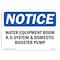 Signmission OSHA Notice, 5" Height, Water Equipment Room R.O. System & Domestic Sign, 7" X 5", Landscape OS-NS-D-57-L-18971 - alternate 1